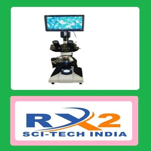 TRINOCULAR MICROSCOPE WITH CAMERA AND SCREEN