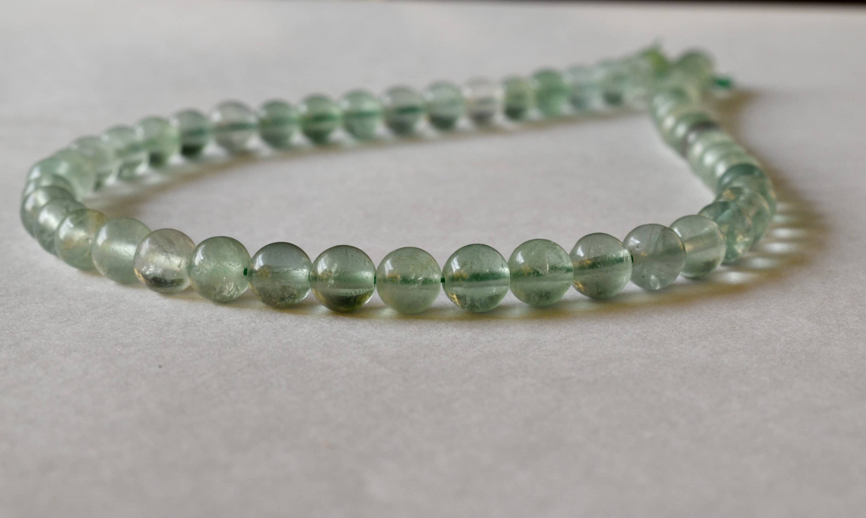 8mm Green Fluorite Beads, Gemstone Beads for Necklace, Crystal Beads Jewelry