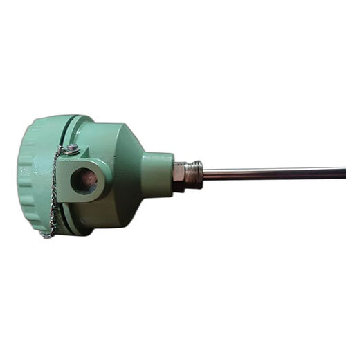 Flp Rtd Sensor - Cast Aluminum, Standard Size, Green | High Accuracy, IP65 Protection, Flange Mounting, Wired Connection, Overheating Protection