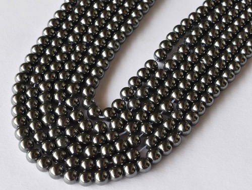 8mm Hematite Beads, Gemstone Beads for Necklace, Crystal Beads Jewelry