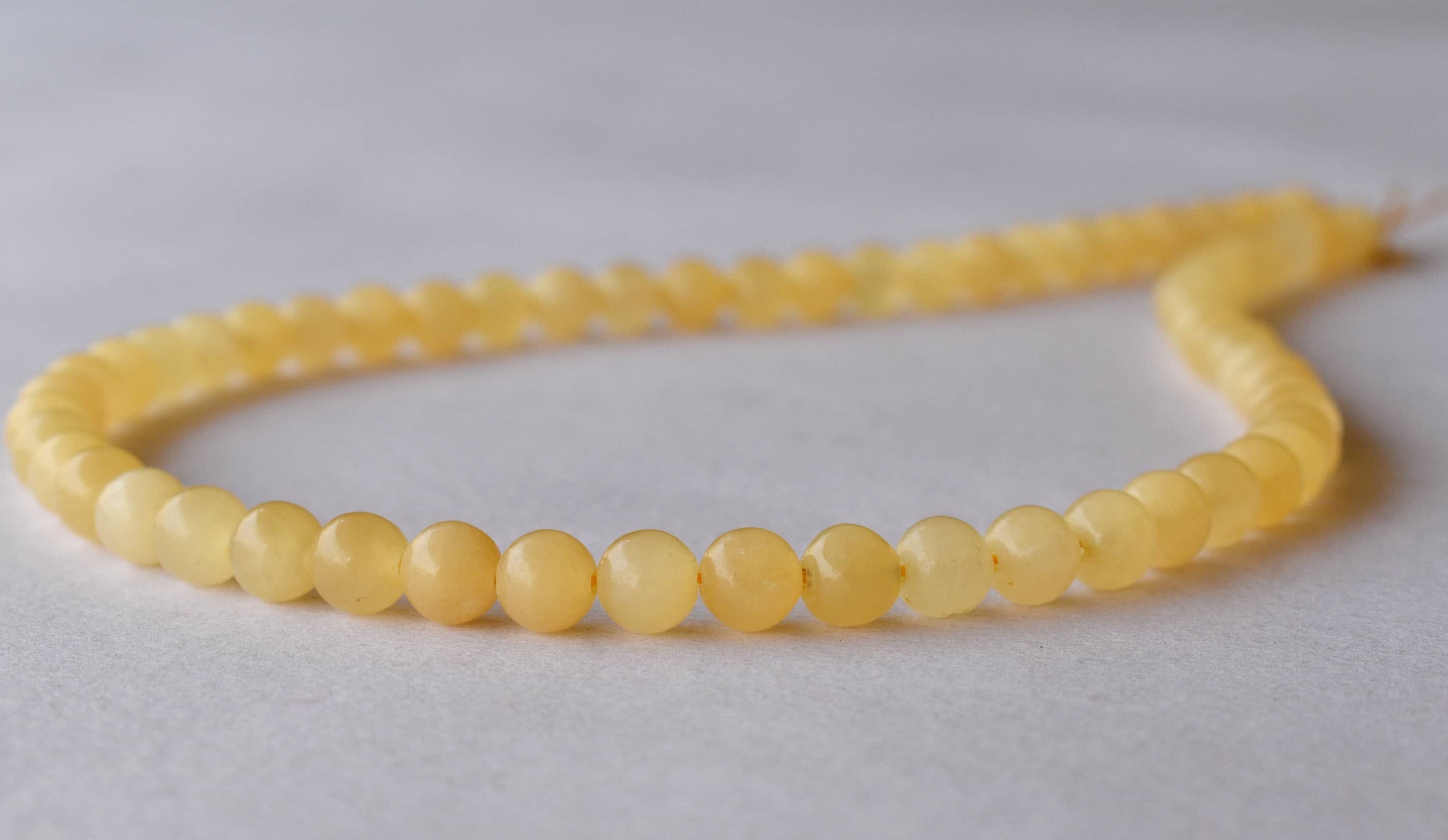 8mm Honey Calcite Beads, Gemstone Beads for Necklace ,Crystal Beads Jewelry