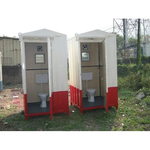 Multicolor Paint Coated Ms Portable Toilet Cabin