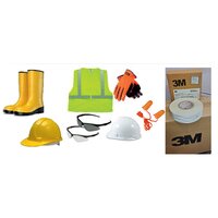 Safety Items - Rubber, Plastic & Fabric Construction | Unisex, Waterproof, Reusable & Disposable Safety Gear In Yellow, White, Orange Colors