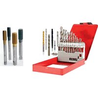 Drill Bit Tap Set And End Mill - Color: Silver