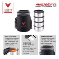 HUMSAFAR 4 VIRTUE HOMEWARE STAINLESS STEEL LUNCH BOX PACK