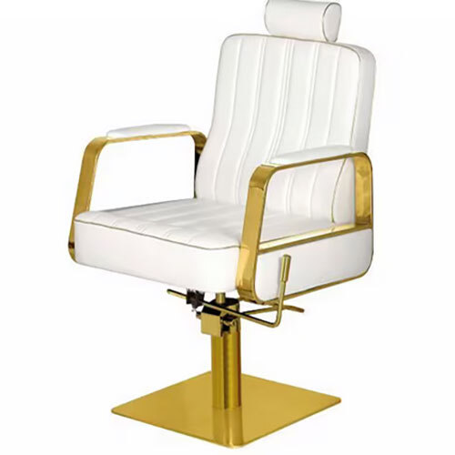 21.6 x 19.7 x 35.4 inches Color Leather Styling White and Golden Chair