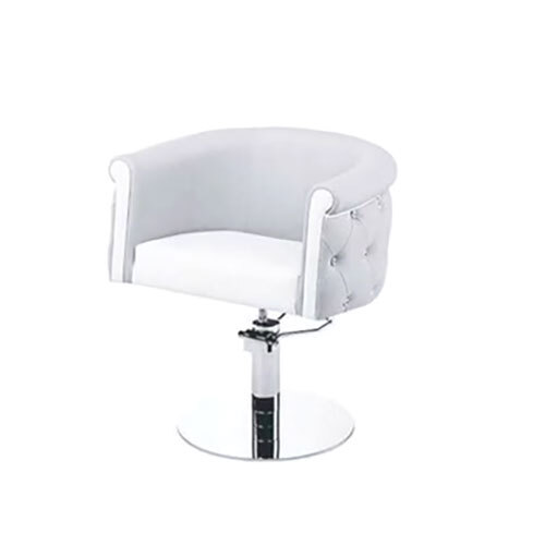 21.6 x 19.7 x 35.4 inches Leather Round Styling White Color Chair