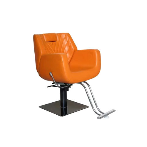 21.6 x 19.7 x 35.4 inches Leather Gents Parlour Chair Orange