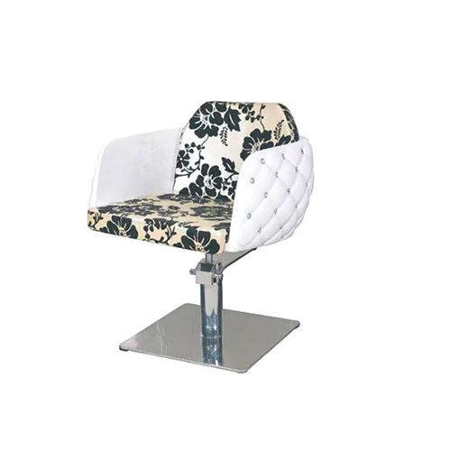 21.6 x 19.7 x 35.4 inches Leather Printed Styling  White and Beige Color Chair