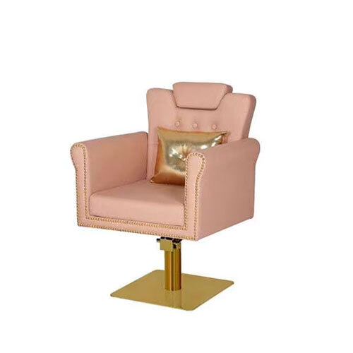 21.6 x 19.7 x 35.4 inches Leather Reclining Pink and Golden Color Chair