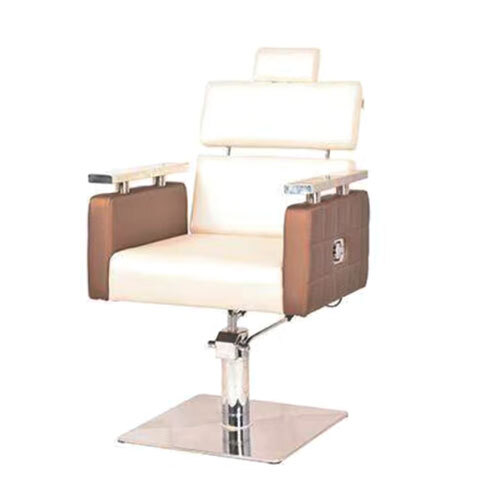 21.6 x 19.7 x 35.4 inches Leather Reclining  Brown and White Color Chair