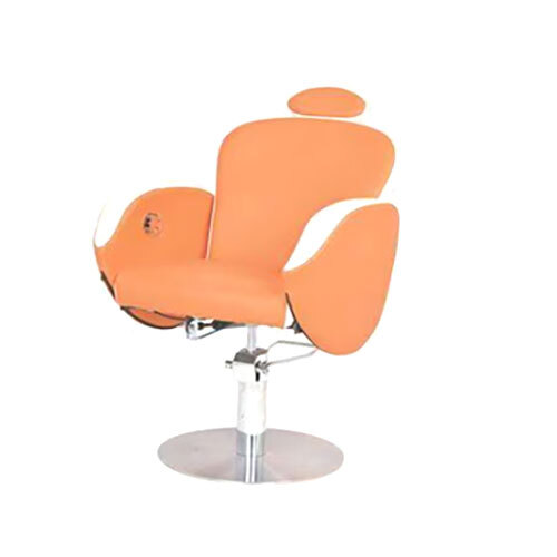 21.6 x 19.7 x 35.4 inches Leather Reclining  Orange and Silver Color Chair