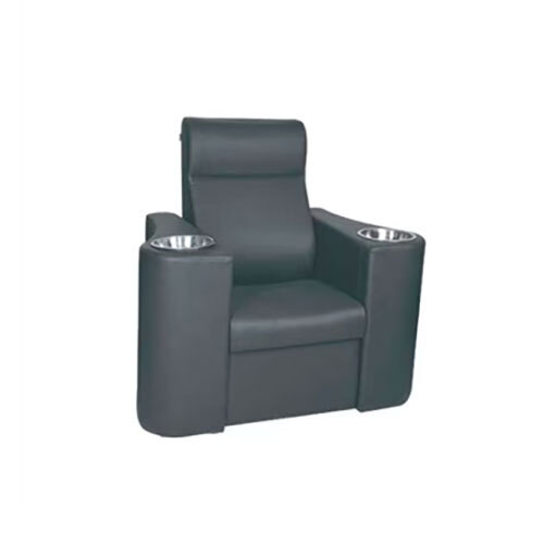 37.79 x 19.46 x 36.22 Inch Mani Pedi Powder Black Color Chair