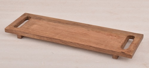 20 Inch Wooden Platter With Original Finish - Color: Brown