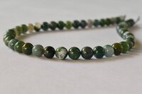 8mm Moss Agate Beads, Gemstone Beads for Necklace ,Crystal Beads Jewelry