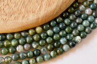 8mm Moss Agate Beads, Gemstone Beads for Necklace ,Crystal Beads Jewelry