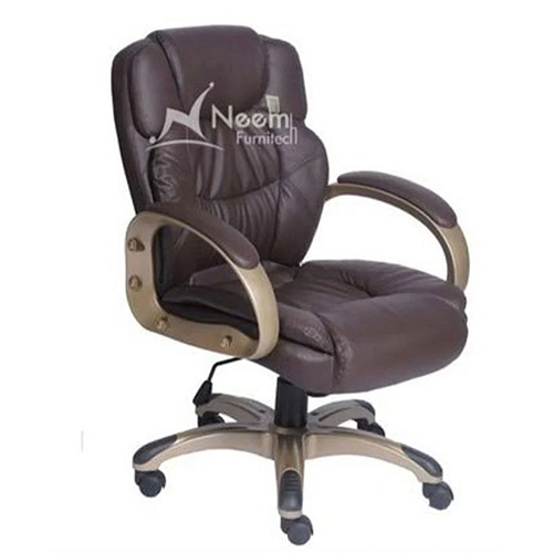 Nf-129 Leather Medium Back Chair Application: Office