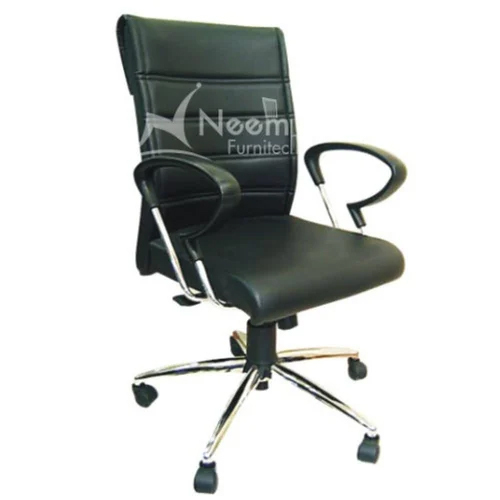 Black Nf-118 Scroll Medium Back Chair
