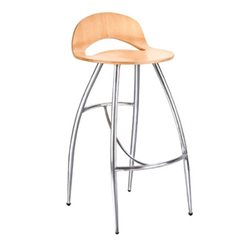 Silver Metal Cafe Chair