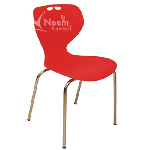 NF-161 Conference Chair - Steel & Plastic, Modern Design in Vibrant Red | Easy to Clean, Warranty Included