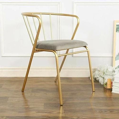 Grey & Golden Bar Design Chair