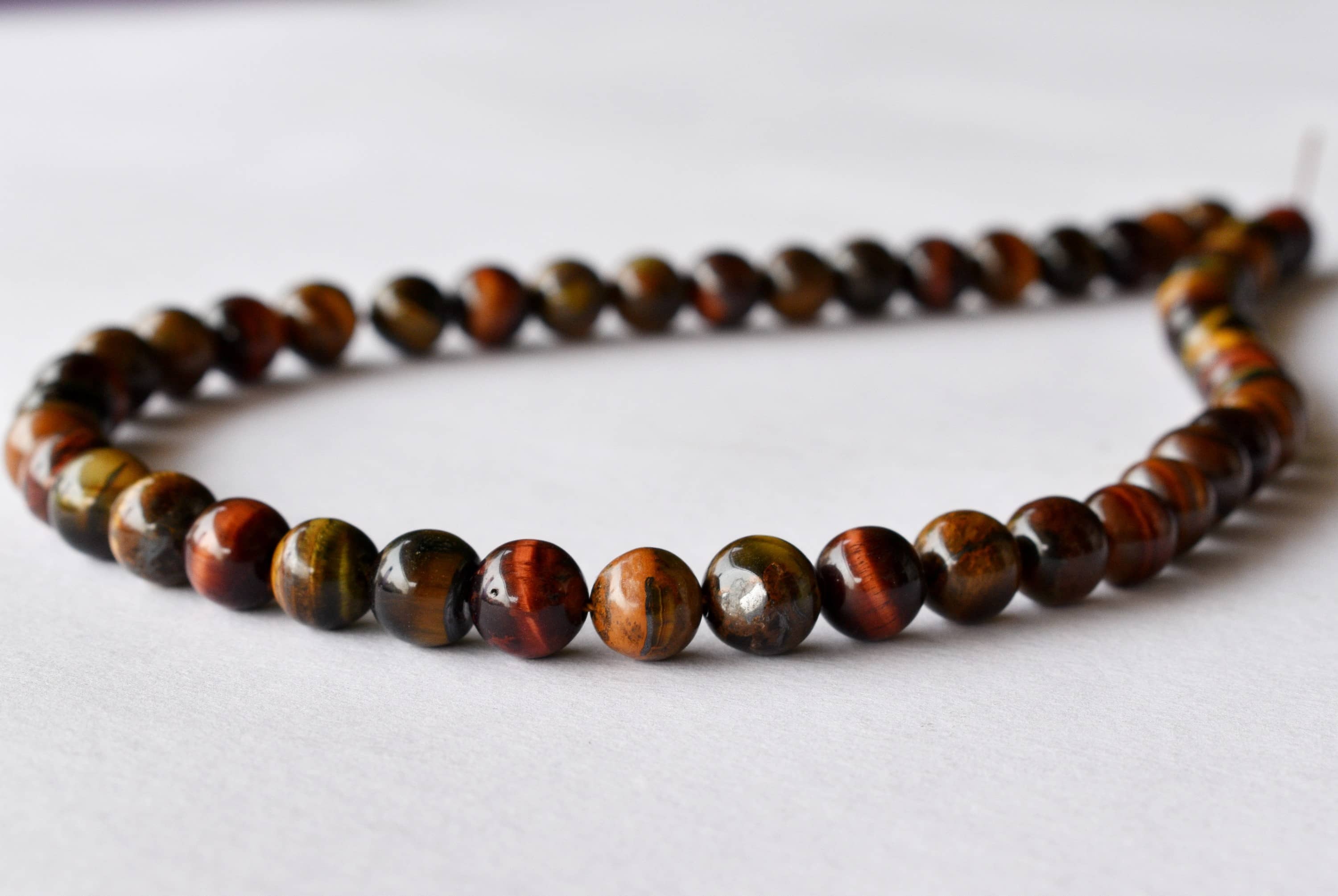 8mm Multi Tiger Eye Beads ,Gemstone Beads for Necklace ,Crystal Beads Jewelry