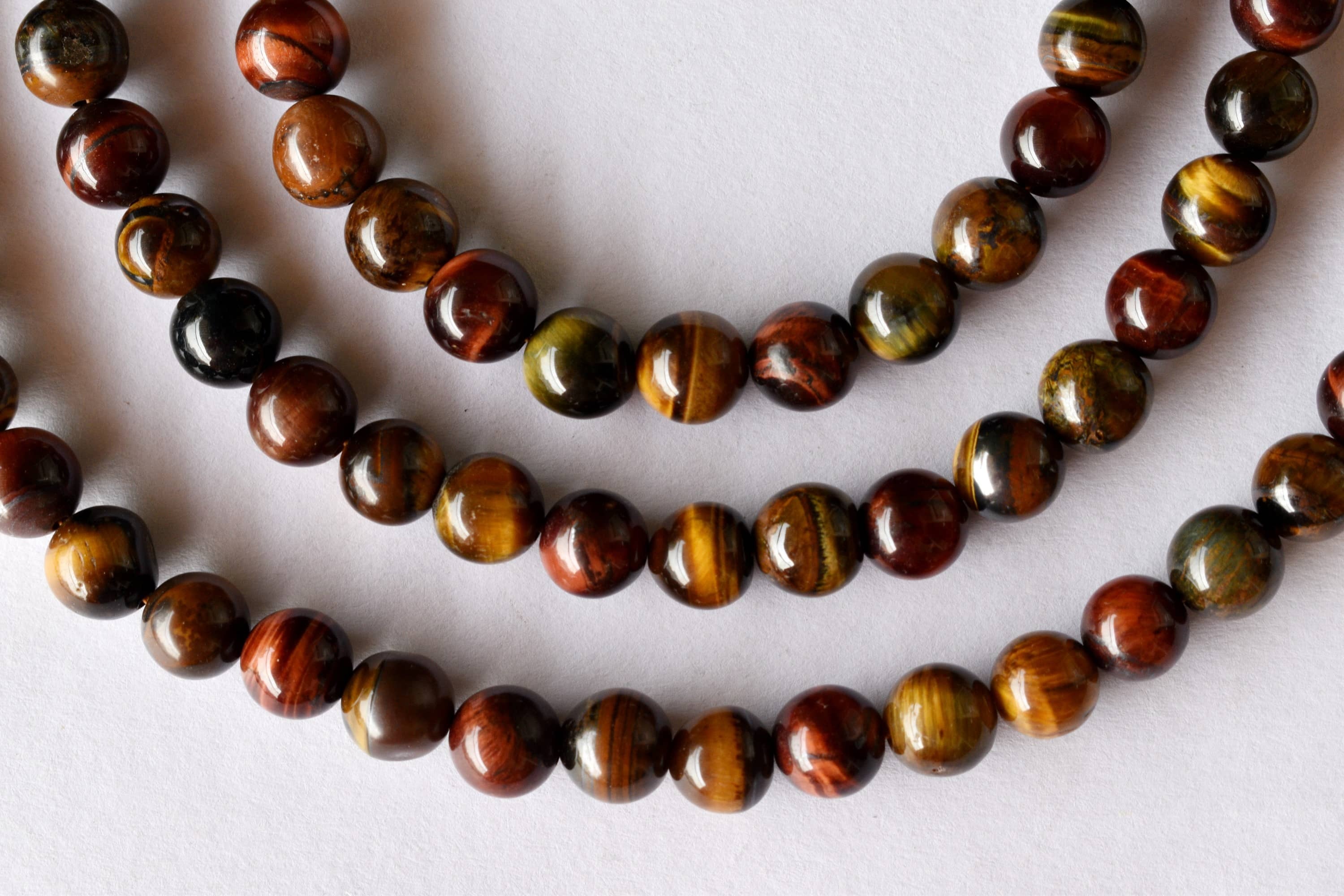 8mm Multi Tiger Eye Beads ,Gemstone Beads for Necklace ,Crystal Beads Jewelry