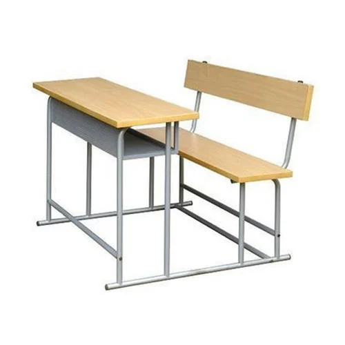 NF-195 Wooden School Bench - High-Quality Wooden and MS Materials | Easy to Clean, Durable Design, Meeting Industry Standards, Warranty Included