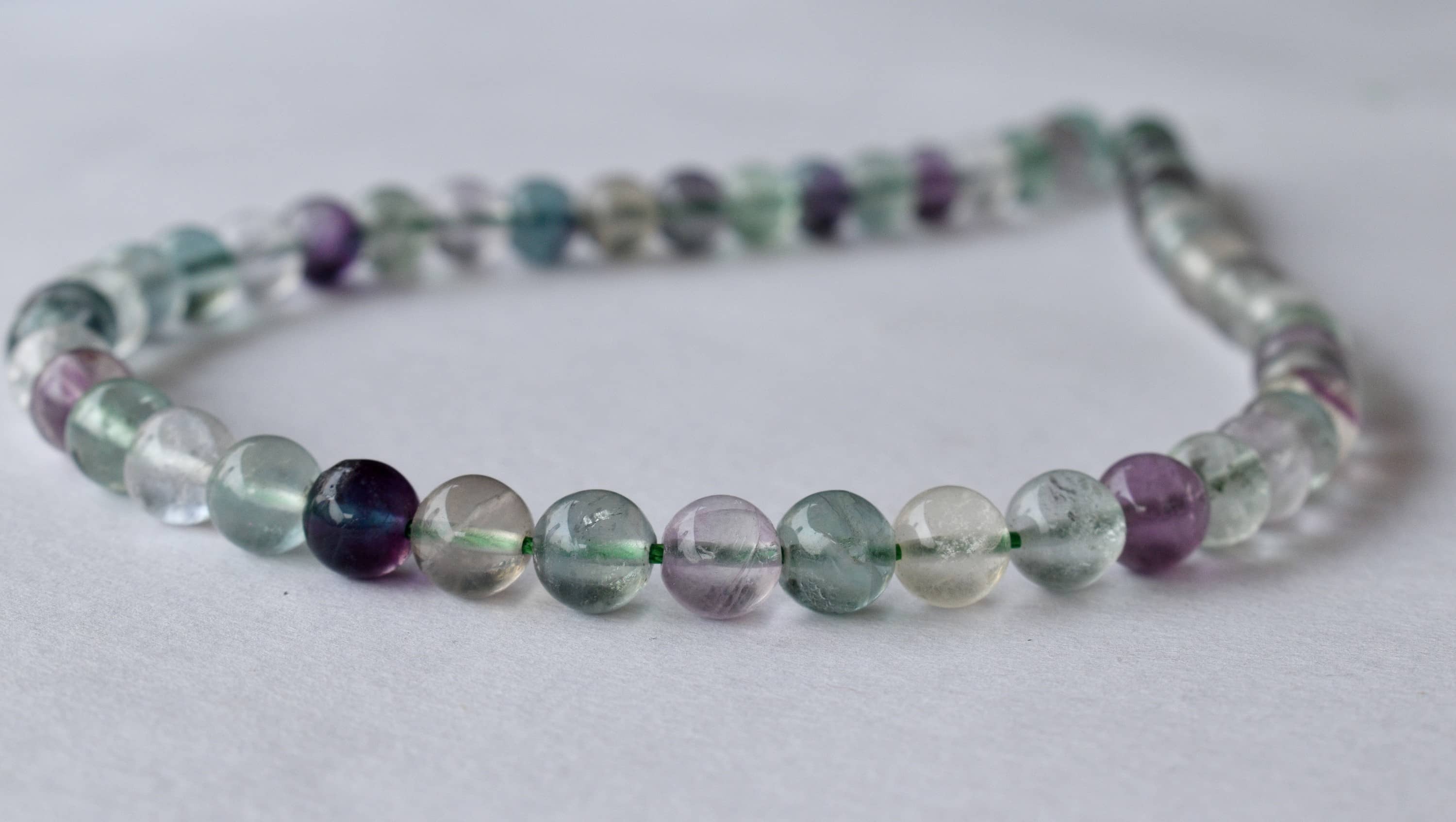 8mm Multi Fluorite Beads, Gemstone Beads for Necklace ,Crystal Beads Jewelry