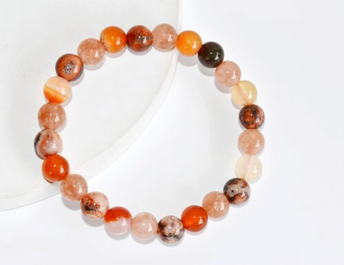 Sacral Chakra Crystal Bracelet Crystal Beaded Bracelet