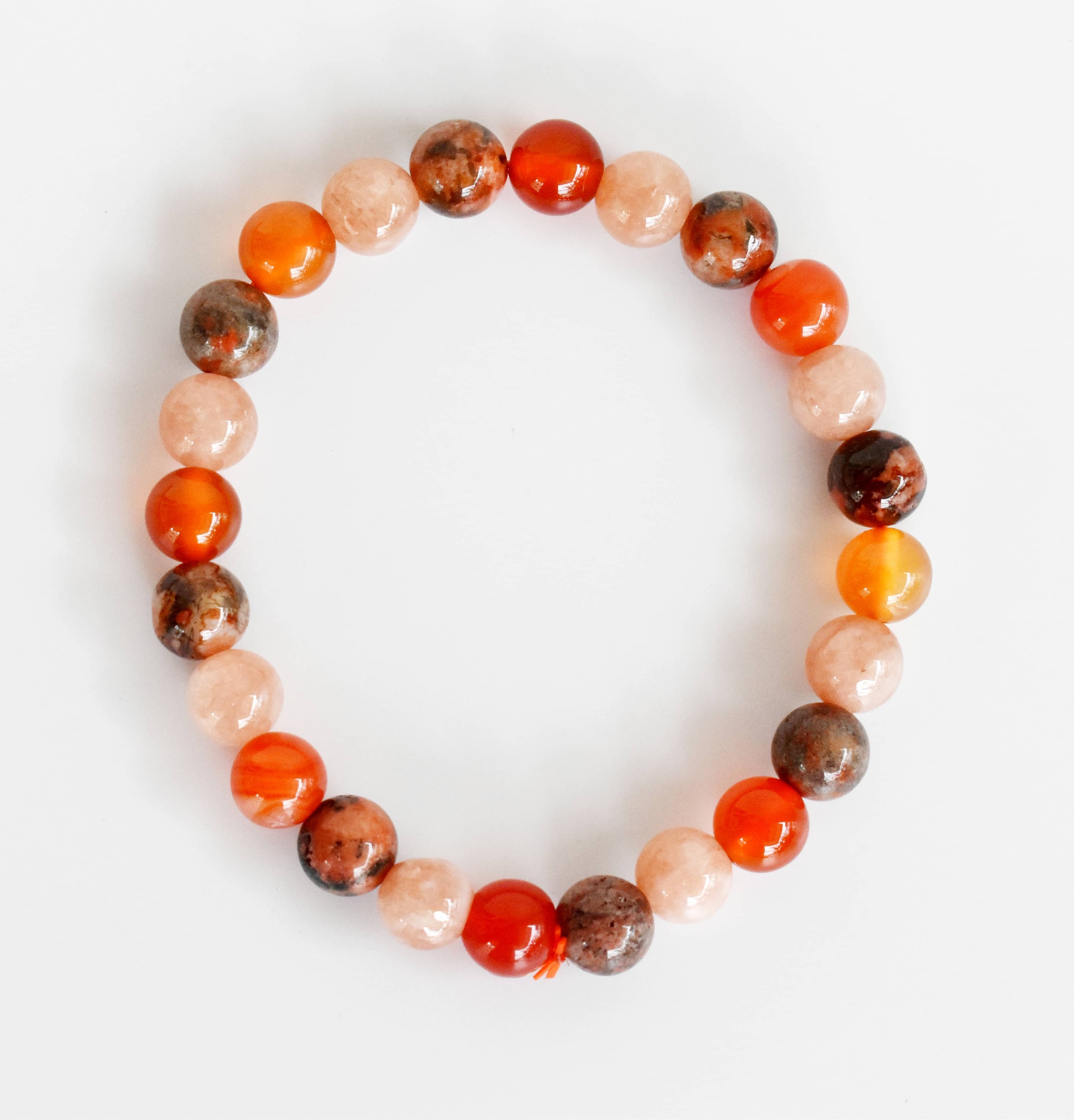 Sacral Chakra Crystal Bracelet Crystal Beaded Bracelet