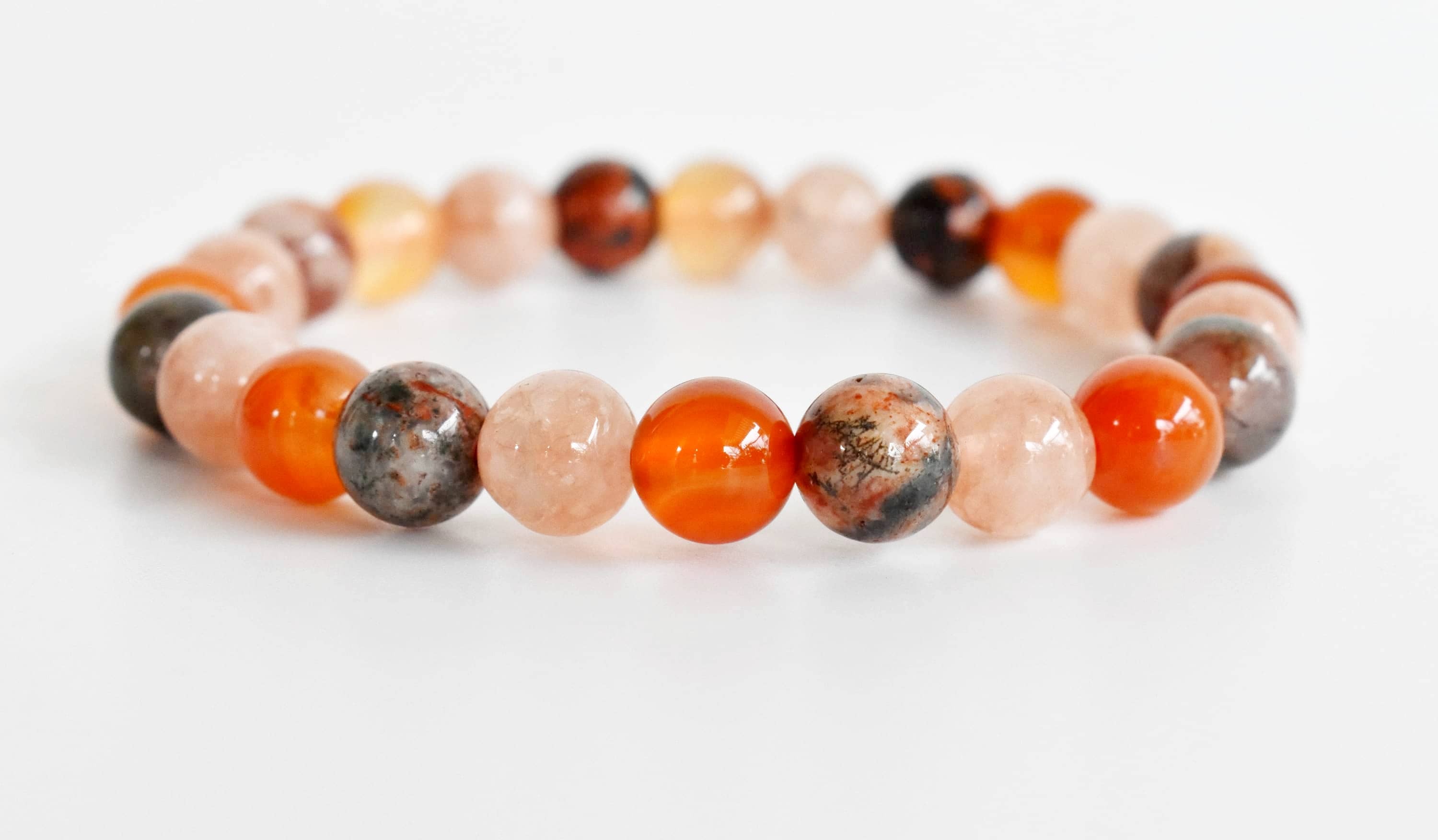 Sacral Chakra Crystal Bracelet Crystal Beaded Bracelet