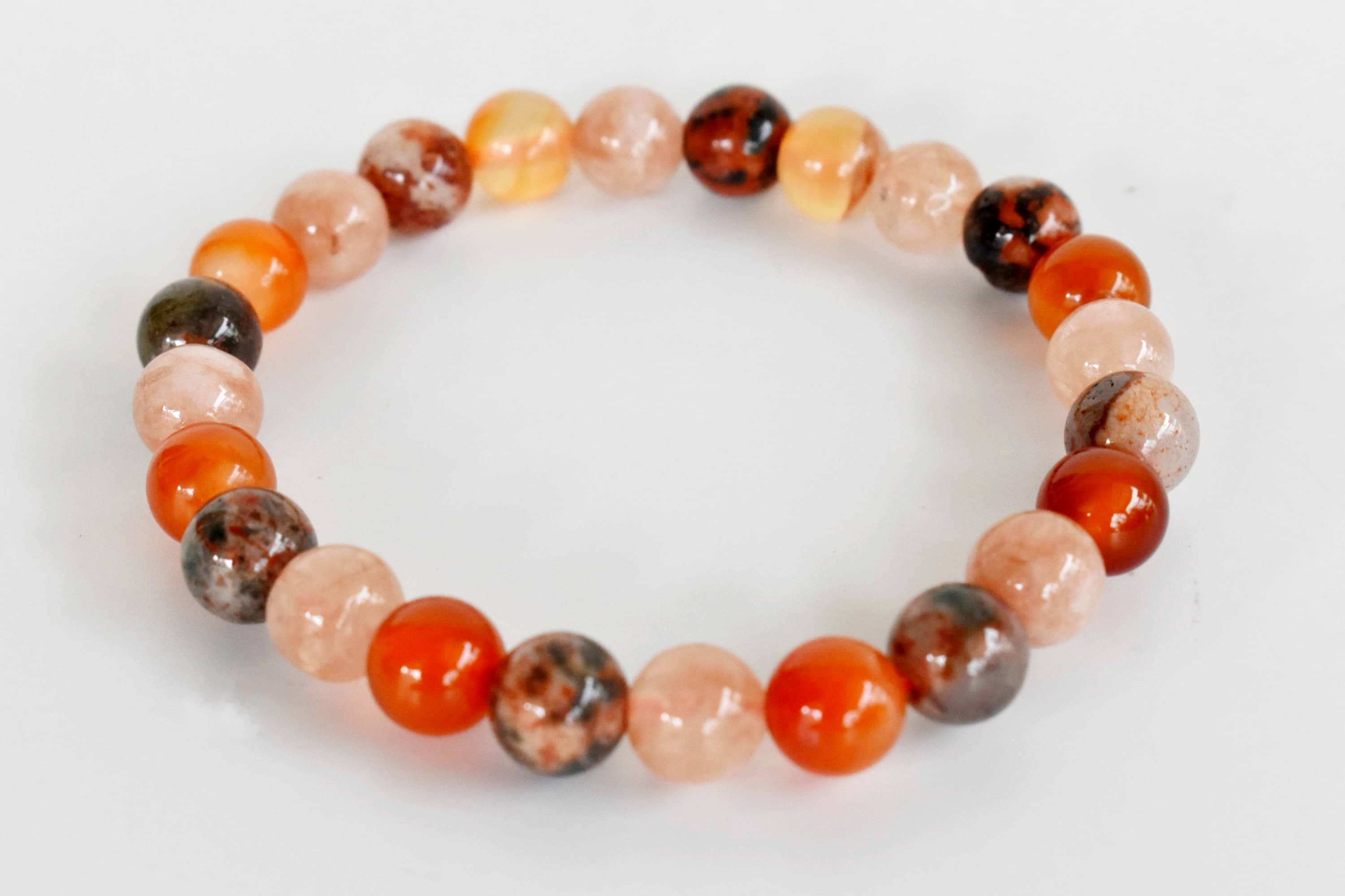 Sacral Chakra Crystal Bracelet Crystal Beaded Bracelet