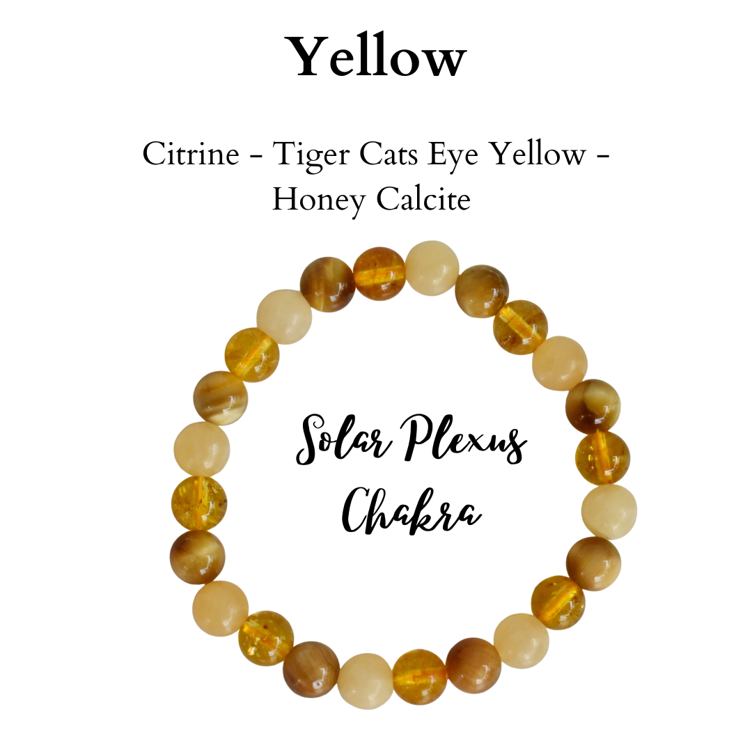 SOLAR PLEXUS Chakra Bracelet (Yellow) Crystal Beaded Bracelet