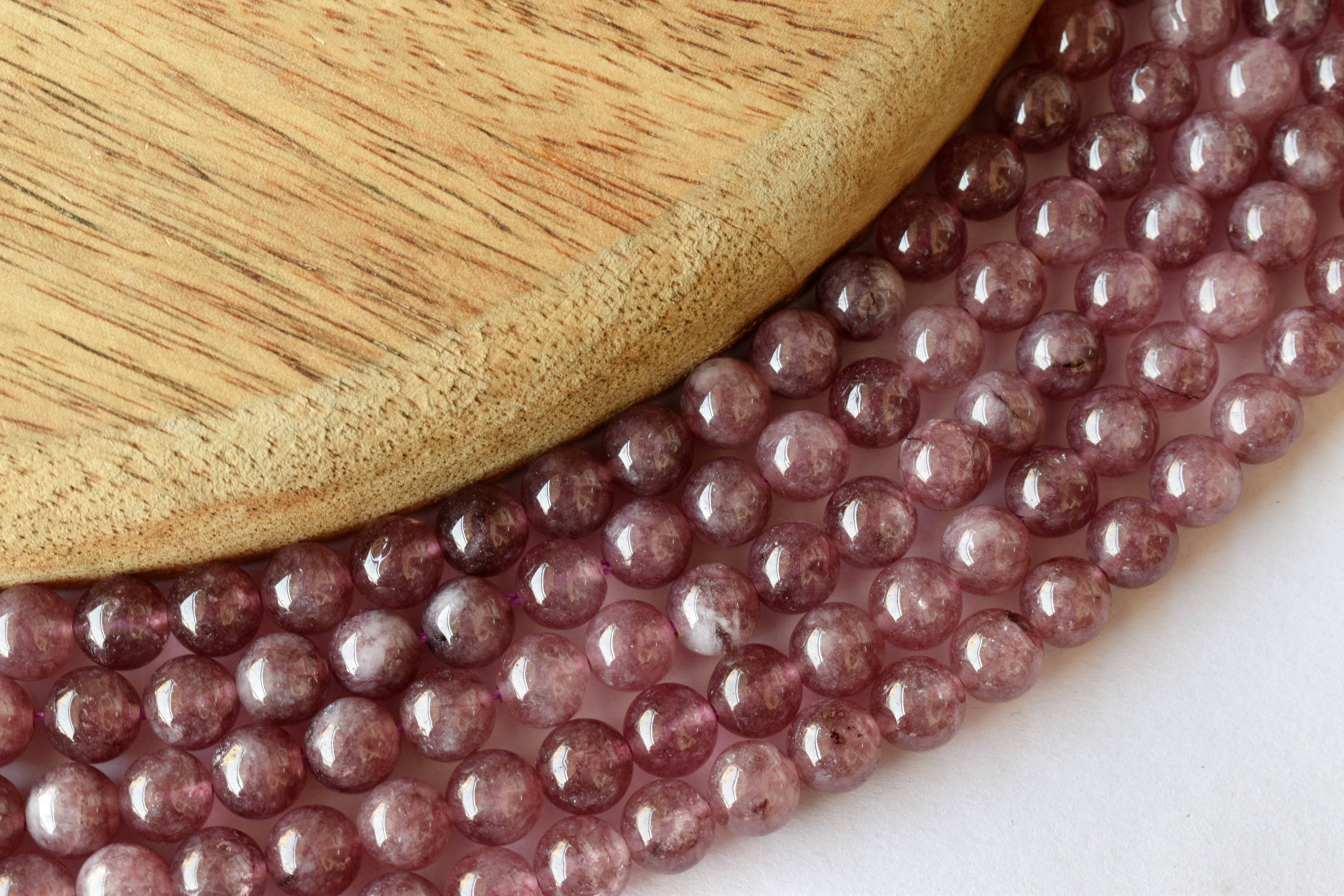 8mm Pink Tourmaline Heated Beads, Gemstone Beads for Necklace ,Crystal Beads Jewelry