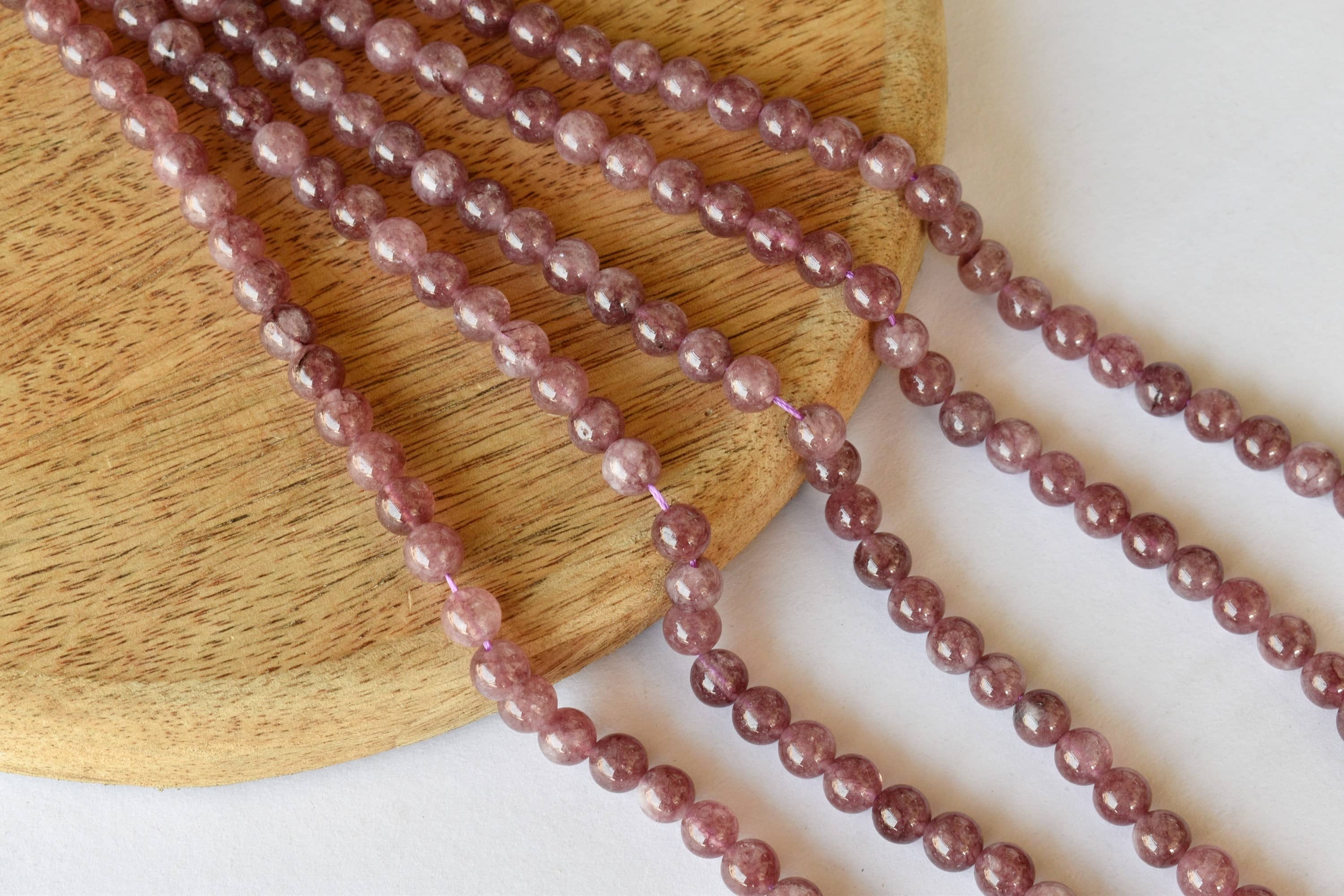 8mm Pink Tourmaline Heated Beads, Gemstone Beads for Necklace ,Crystal Beads Jewelry