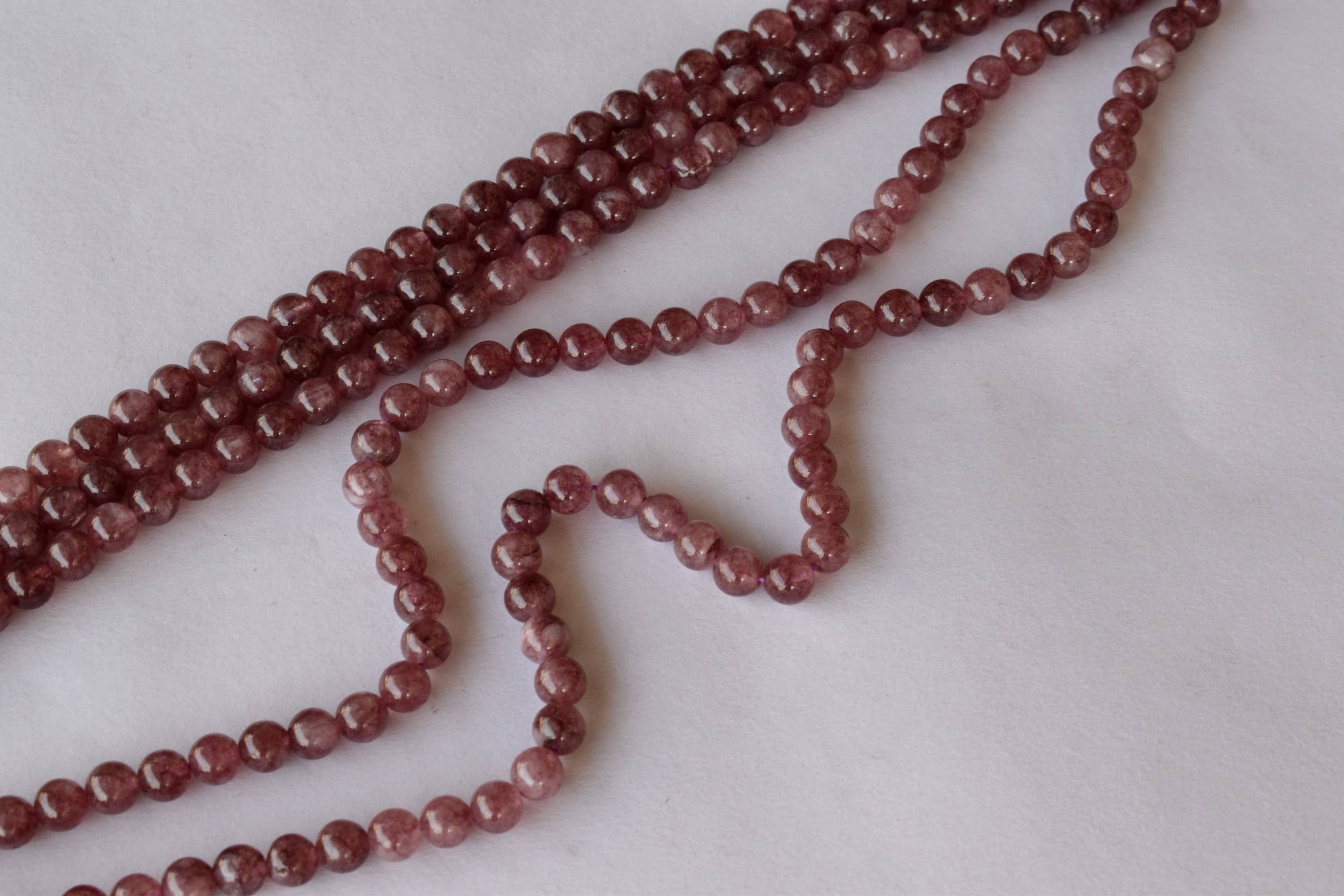 8mm Pink Tourmaline Heated Beads, Gemstone Beads for Necklace ,Crystal Beads Jewelry