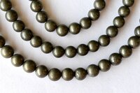 8mm Pyrite Beads, Gemstone Beads for Necklace, Crystal Beads Jewelry