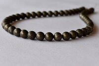 8mm Pyrite Beads, Gemstone Beads for Necklace, Crystal Beads Jewelry