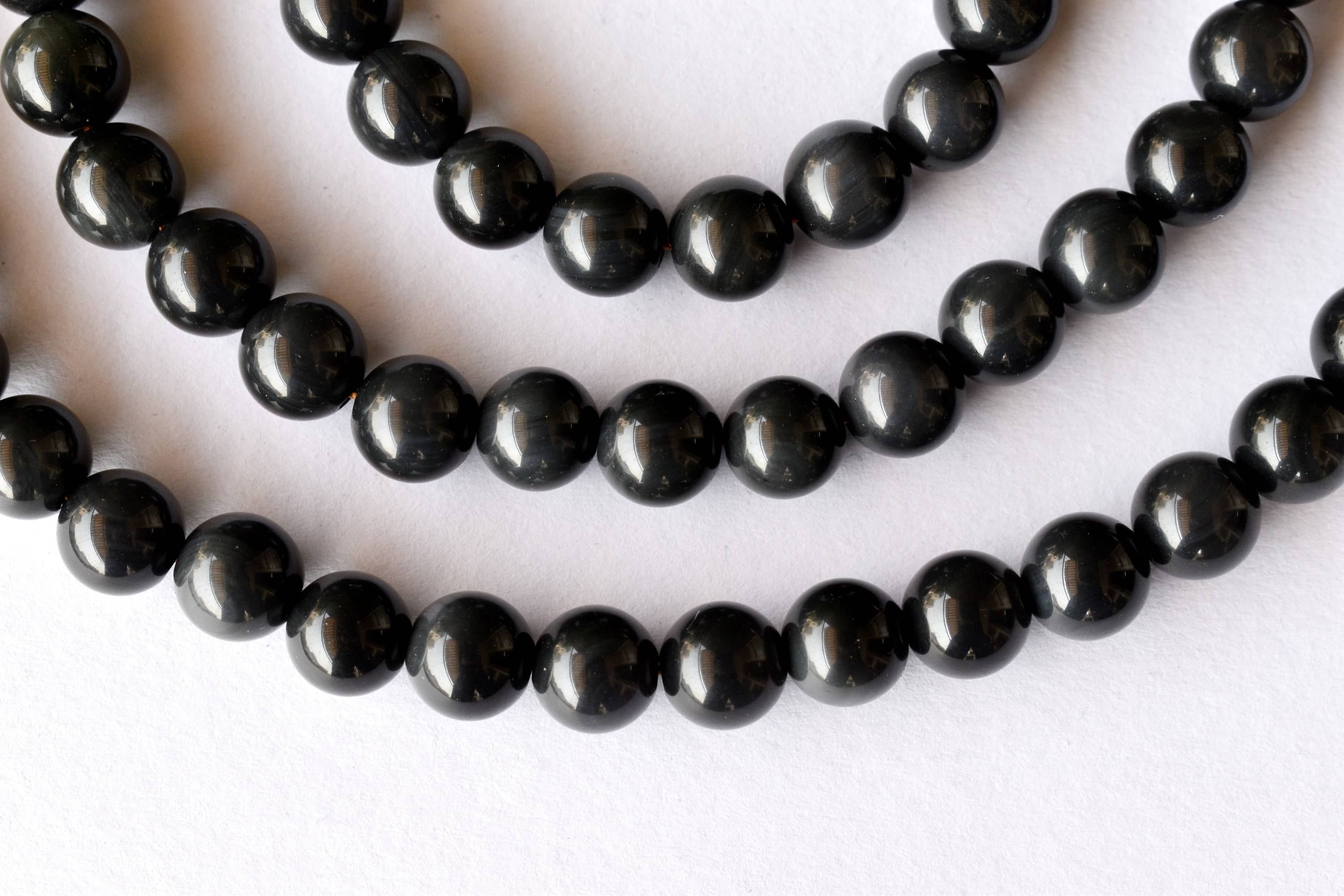 8mm Rainbow Black Obsidian Star Beads, Gemstone Beads for Necklace ,Crystal Beads Jewelry