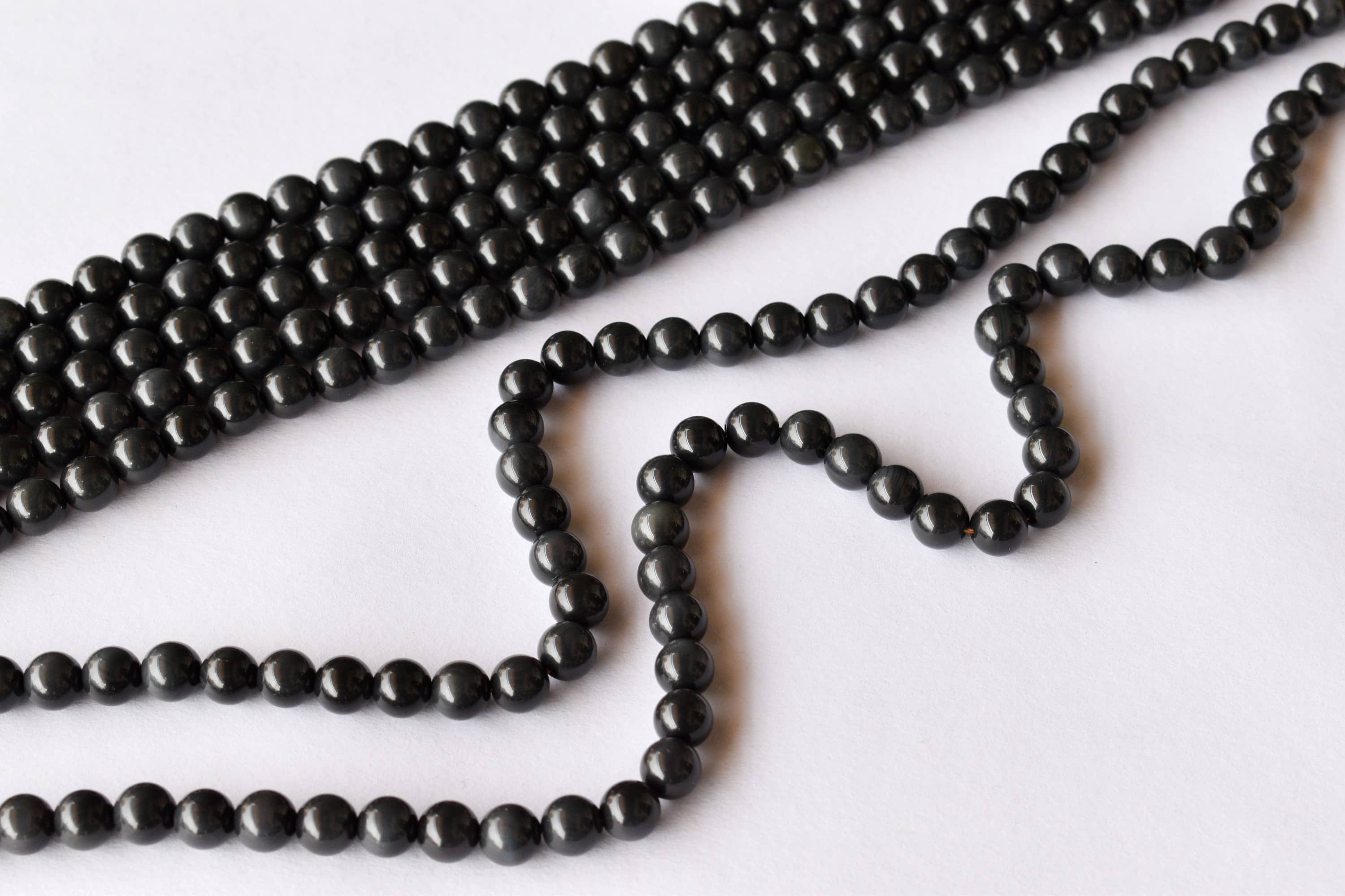 8mm Rainbow Black Obsidian Star Beads, Gemstone Beads for Necklace ,Crystal Beads Jewelry