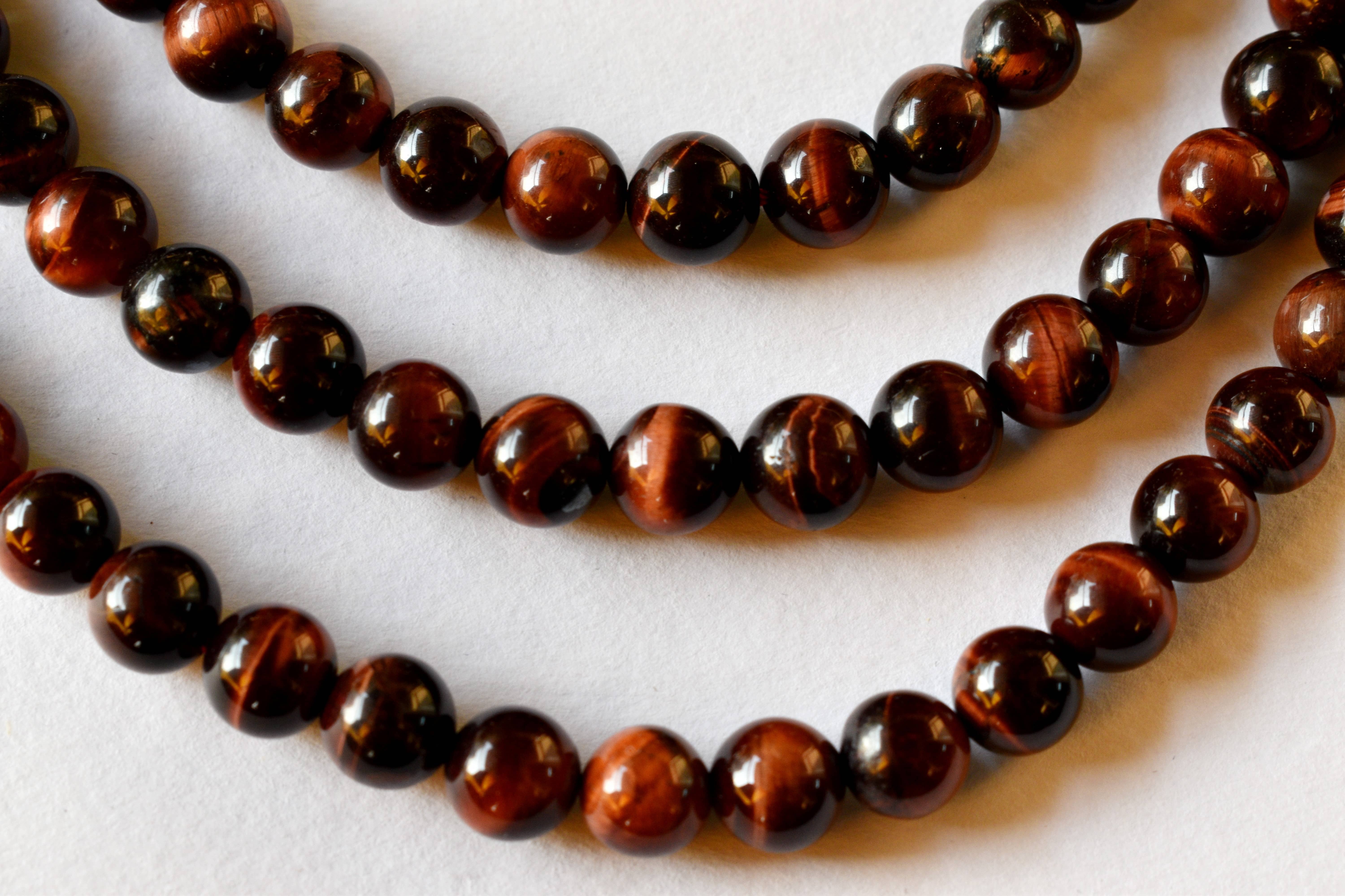 8mm Red Tiger Eye Beads, Gemstone Beads for Necklace ,Crystal Beads Jewelry