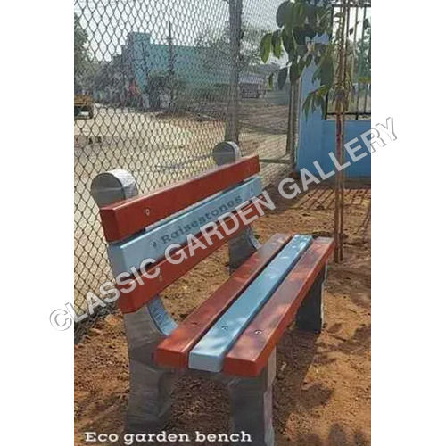 4 Seater Outdoor Garden Benches - Color: Grey & Red