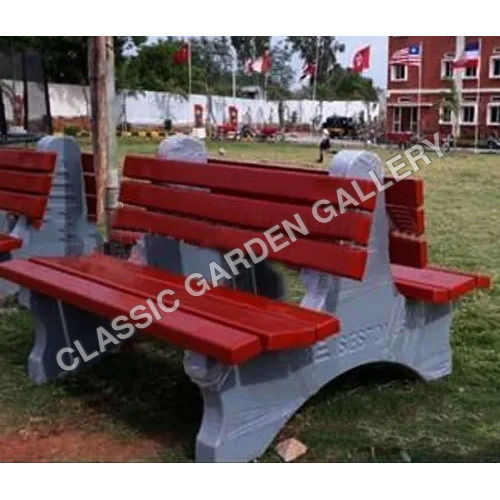 Heavy Double Sided Garden Chair Bench - Color: Grey