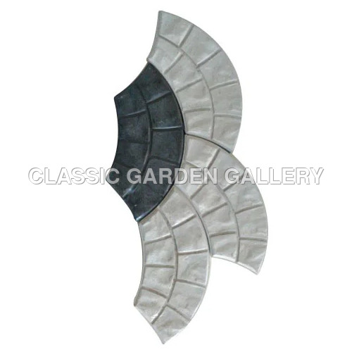 GLOSSY PAVER BLOCKS - Concrete, Variable Dimensions , Curved Gray Finish for Driveways, Walkways, Patios, Landscaping Projects