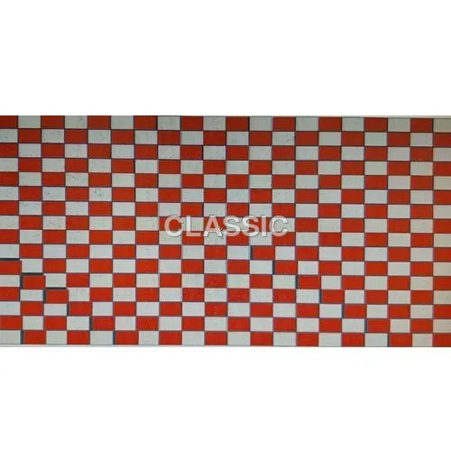 Square Paver Block - Color: White & Red