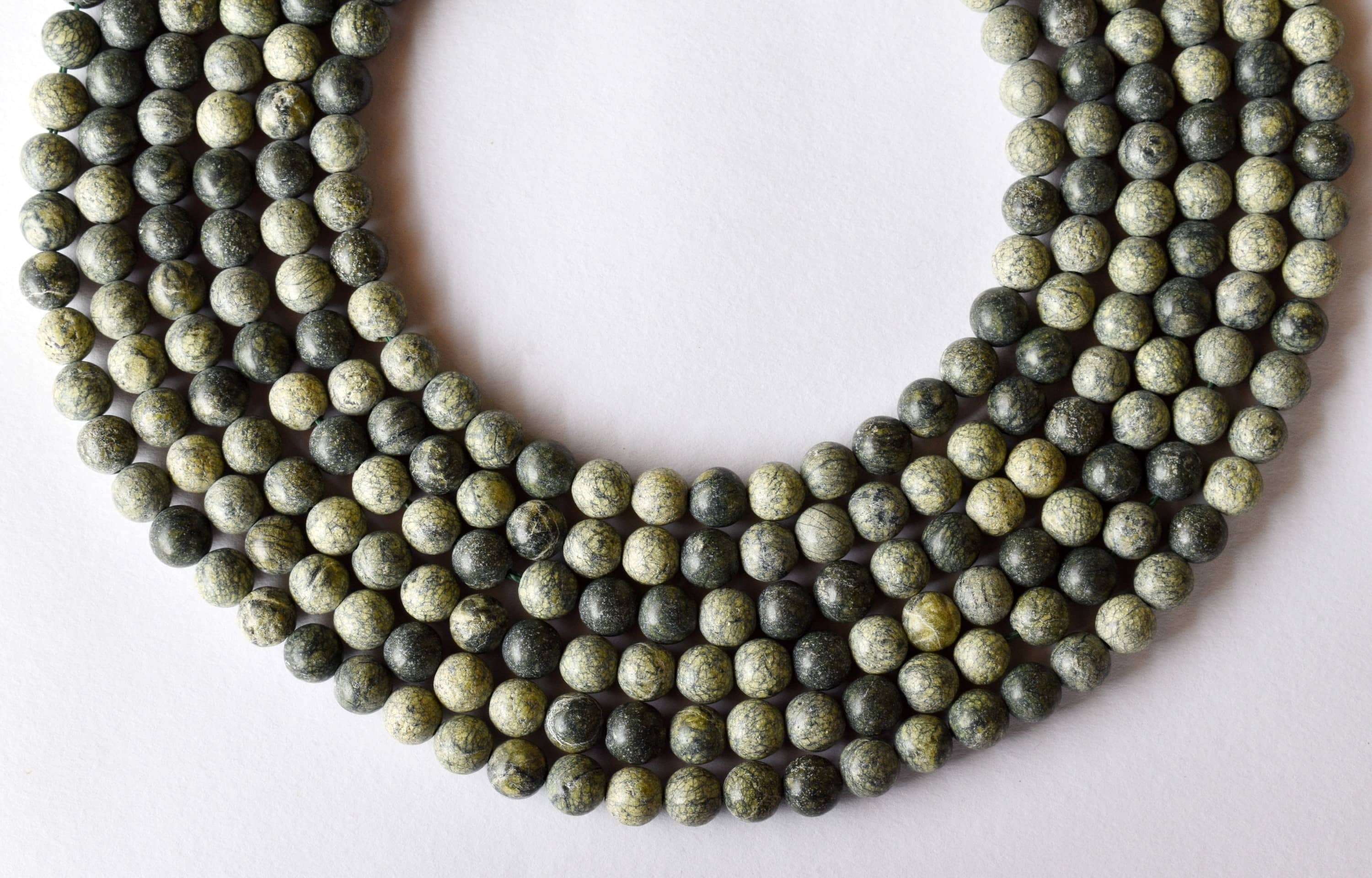 8mm Seraphinite Beads, Gemstone Beads for Necklace, Crystal Bead