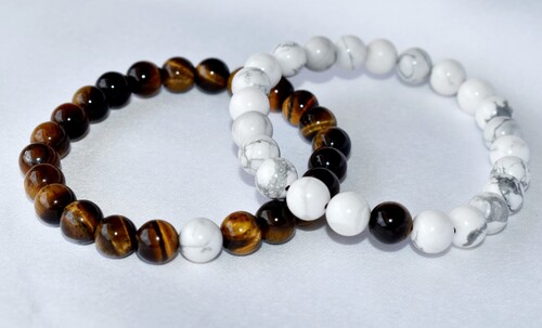 Tiger Eye Howlte Couple Bracelets Crystal Beaded Bracelet