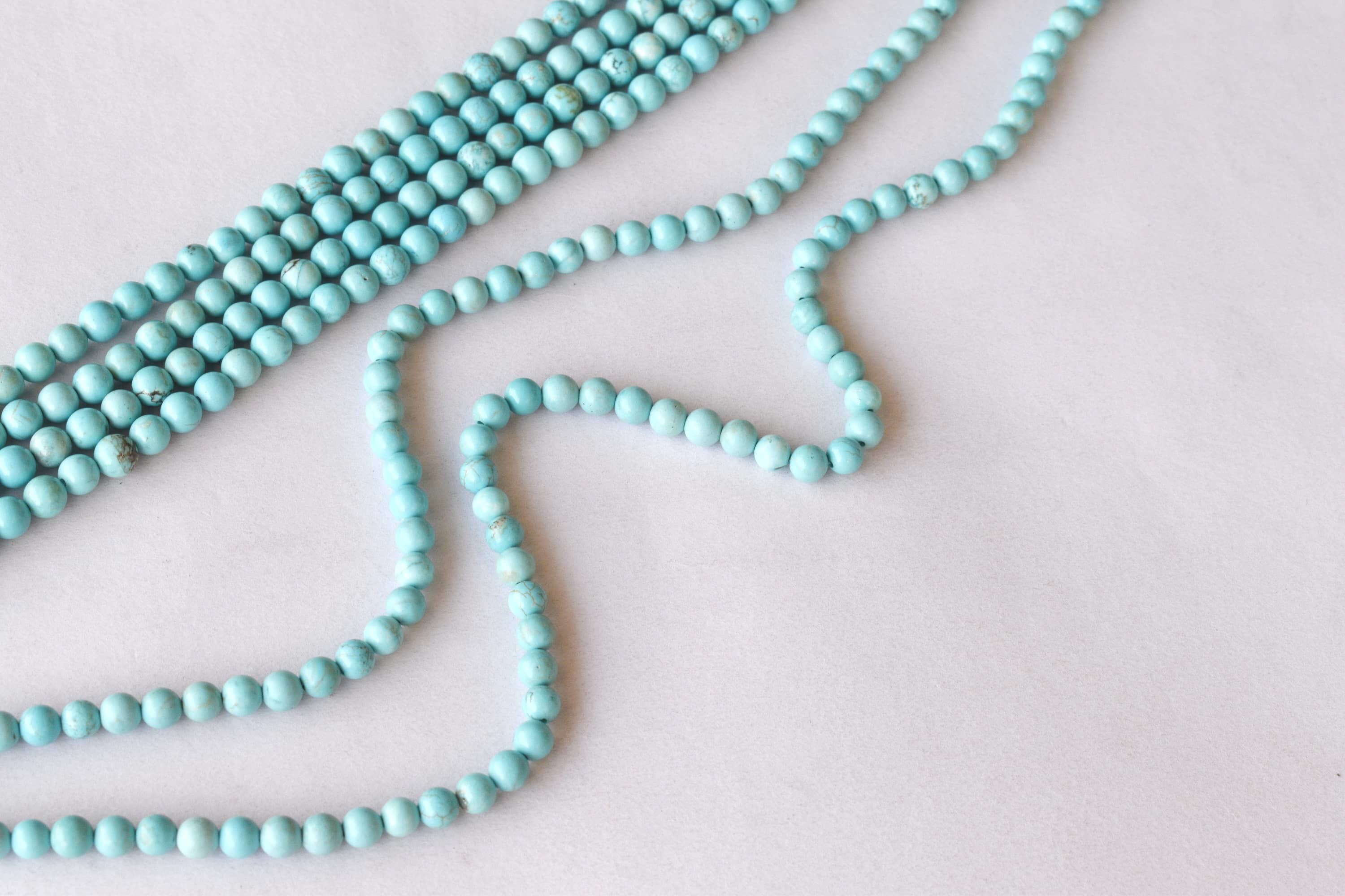 8mm Turquoise Howlite Beads, Beads for Necklace, Gemstone, Jewelry