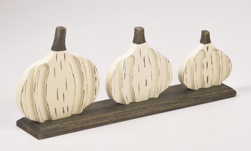Wooden Pumpkin Set